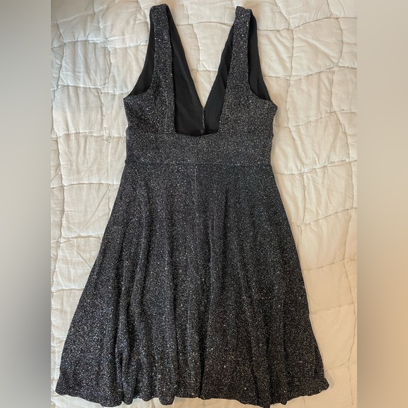 Formal dress, size small, black with multi colored sparkles - Picture 2 of 4